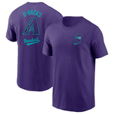 Arizona Diamondbacks City Connect 2-Hit Nike Cotton T-Shirt Purple - Taass US