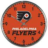 Philadelphia Flyers Chrome NHL Team Design Wall Clock - Taass sale
