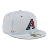 Arizona Diamondbacks 2025 MLB Authentic Clubhouse 59FIFTY Fitted Cap Gray - Taass US
