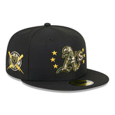 Oakland Athletics 2024 MLB Authentic Armed Forces New Era 59FIFTY Fitted Cap - Taass for sale