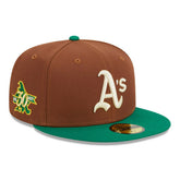 Oakland Athletics Harvest New Era 59FIFTY Fitted MLB Cap Brown - Taass discount