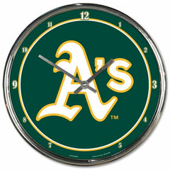 Athletics Chrome MLB Wall Clock - Taass discount