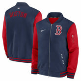Boston Red Sox 2026 MLB Authentic Dugout Bomber Jacket Navy - Taass US