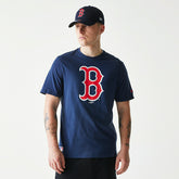 Boston Red Sox Team Logo New Era MLB T-Shirt Navy - Taass discount