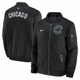 Chicago Cubs 2026 MLB Authentic Dugout Bomber Jacket Black - Taass near me