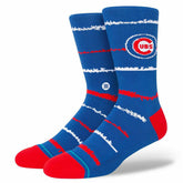 Chicago Cubs Chalk Stance MLB Crew Socks Blue - Taass near me