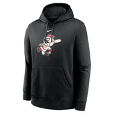 Cincinnati Reds Alternate Logo Nike Club Fleece MLB Hoodie Black - Taass for sale