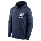 Detroit Tigers Wordmark Nike Therma Dri-FIT MLB Hoodie Navy - Taass for sale