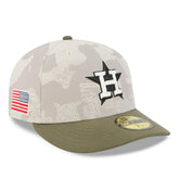 Houston Astros 2025 MLB Authentic Armed Forces Pre-Curved 59FIFTY Fitted Cap - Taass sale