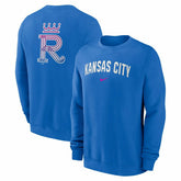 Kansas City Royals City Connect 2-Hit Club Crew Pullover Blue - Taass discount