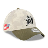 Miami Marlins2025 MLB Armed Forces New Era 39THIRTY Flex Cap - Taass online