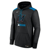 Miami Marlins 2025 MLB Authentic Performance Therma Hoodie Black - Taass near me