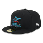 Miami Marlins 2025 MLB Clubhouse 59FIFTY Fitted Cap Black - Taass near me