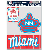 Miami Marlins City Connect Multi-Use MLB Decals Set (3 Pcs.) - Taass discount