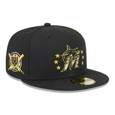 Miami Marlins 2024 MLB Authentic Armed Forces New Era 59FIFTY Fitted Cap - Taass discount