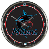 Miami Marlins WinCraft Chrome MLB Wall Clock - Taass online
