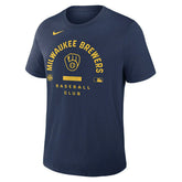 Milwaukee Brewers Early Work 2026 MLB Authentic Tri-Blend T-Shirt Navy - Taass near me