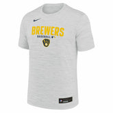 Milwaukee Brewers 2026 MLB Authentic Velocity T-Shirt Gray - Taass for sale