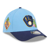 Milwaukee Brewers 2026 MLB Spring Training 39THIRTY M-Crown Flex Cap Blue - Taass online