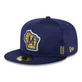 Milwaukee Brewers 2024 MLB Clubhouse New Era 59FIFTY Fitted Cap Navy - Taass discount