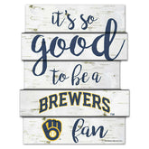 Milwaukee Brewers Birchwood MLB Wood Sign - Taass near me