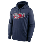 Minnesota Twins Wordmark Nike Therma Dri-FIT MLB Hoodie Navy - Taass for sale