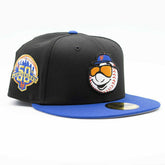 New York Mets Mr. Met 50th Anniversary 59FIFTY Fitted MLB Cap Black/Blue - Taass for sale