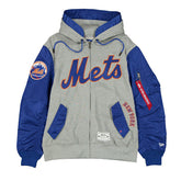 New York Mets Alpha Industries MA-1 MLB Full-Zip Fleece Jacket - Taass US