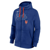New York Mets Knockout Script MLB Full-Zip Hoodie Blue - Taass online