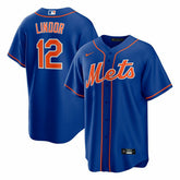 Francisco Lindor #12 New York Mets Nike MLB Jersey Blue - Taass US