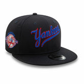New York Yankees Wordmark Patch New Era 9FIFTY Snapback Cap Navy - Taass sale
