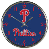 Philadelphia Phillies Chrome MLB Team Design Wall Clock - Taass for sale