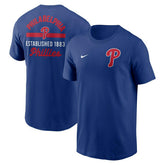 Philadelphia Phillies 2-Hit Nike Cotton T-Shirt Blue - Taass discount