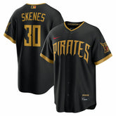 Paul Skenes #30 Pittsburgh Pirates 2026 City Connect Stadium MLB Trikot Black - Taass US