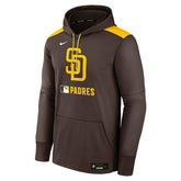 San Diego Padres 2025 MLB Authentic Performance Therma Hoodie Brown - Taass near me