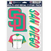 San Diego Padres City Connect Multi-Use MLB Decals Set (3 Pcs.) - Taass near me
