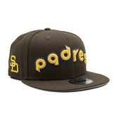 San Diego Padres Wordmark Cooperstown New Era 9FIFTY Snapback MLB Cap - Taass US