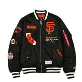 San Francisco Giants Alpha Industries MA-1 MLB Bomber Jacket Black - Taass sale