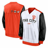 San Francisco Giants Rewind Warm Up MLB Pullover Jacket White - Taass near me