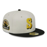 Seattle Mariners Two-Tone Stone New Era 59FIFTY Fitted MLB Cap - Taass online