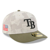 Tampa Bay Rays 2025 MLB Authentic Armed Forces Pre-Curved 59FIFTY Fitted Cap - Taass discount