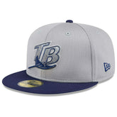 Tampa Bay Rays Colorway 2025 MLB Batting Practice 59FIFTY Fitted Cap Gray - Taass US