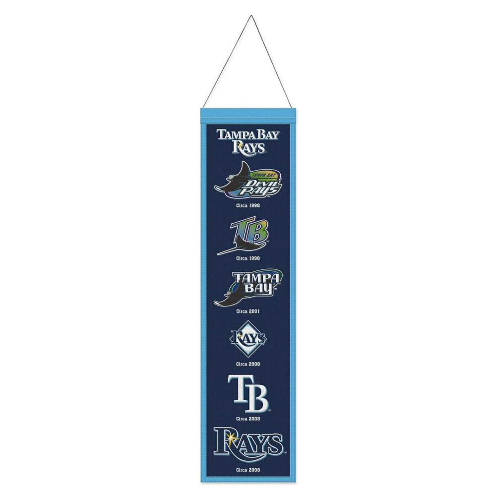 Tampa Bay Rays Logo Evolution MLB Wool Banner - Taass online