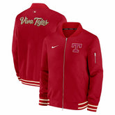 Texas Rangers City Connect 2026 MLB Authentic Dugout Bomber Jacket Red - Taass near me