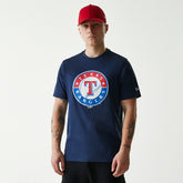 Texas Rangers Team Logo New Era MLB T-Shirt Navy - Taass sale