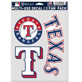 Texas Rangers Multi-Use MLB Decals Set (3 Pcs.) - Taass discount