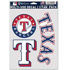 Texas Rangers Multi-Use MLB Decals Set (3 Pcs.) - Taass discount