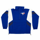 Toronto Blue Jays MLB Quarter Zip Windbreaker Jacket Blue - Taass US
