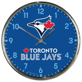 Toronto Blue Jays Chrome MLB Team Design Wall Clock - Taass discount