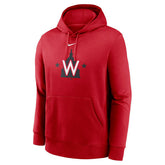 Washington Nationals Alternate Logo Nike Club Fleece MLB Hoodie Red - Taass near me